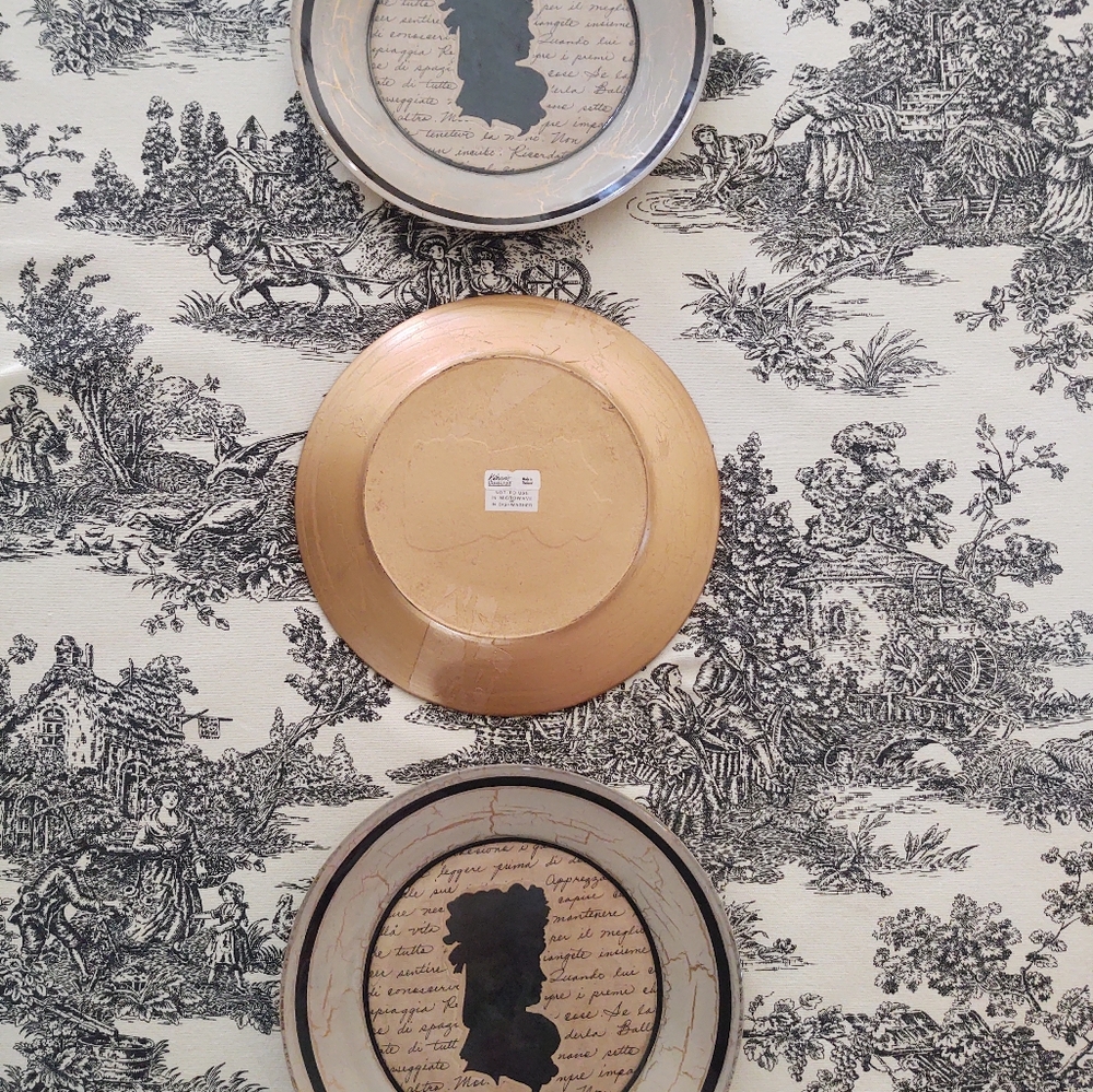 Katherine's Collection🪞CAMEO-Script Plates~Trio•Set - Picture 3 of 12
